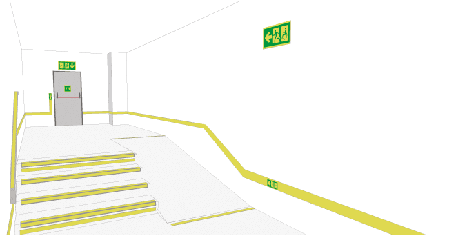 esta imagen indica como debe ser el balizamiento según la norma UNE 23034:2023